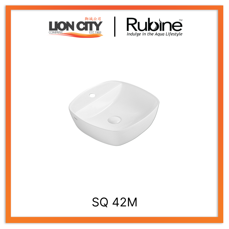 Rubine SQ 42M Countertop Round Ceramic Basin