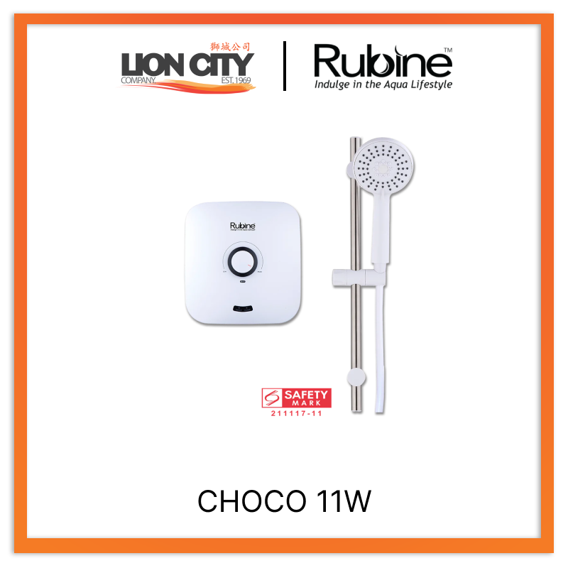 Rubine CHOCO 11B Instant Water Heater with Shower Set