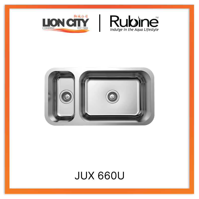 Rubine 1¾ Bowls Undermount Stainless Steel Kitchen Sink JUX 660U