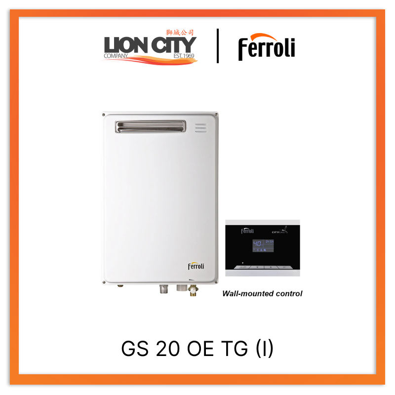 Ferroli GS 20 OE TG (I) Outdoor Standalone Gas Water Heater