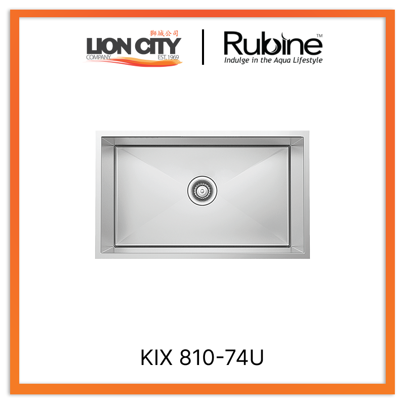 Rubine 1 Bowl Undermount Stainless Steel Kitchen Sink KIX 810-74U