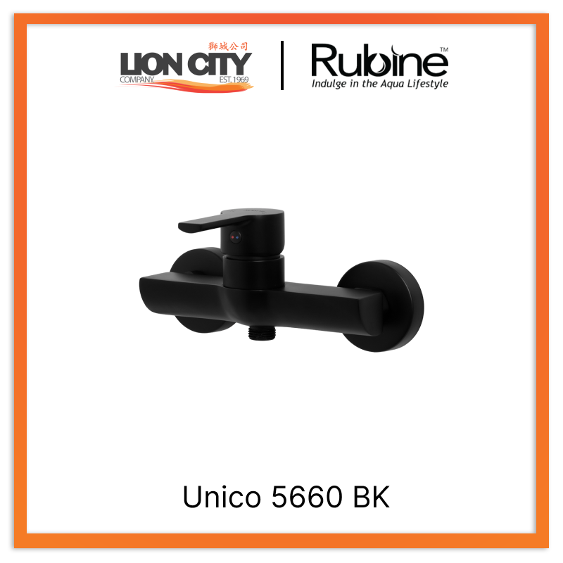 Rubine Unico 5660 BK Shower Mixer Matt Black