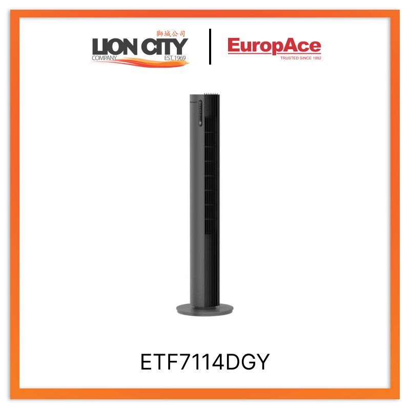 Europace ETF7114DGY DC Tower Fan With Air Sterilizer