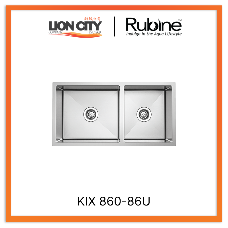 Rubine 1¾ Bowls Undermount Stainless Steel Kitchen Sink KIX 860-86U - Lion City Company