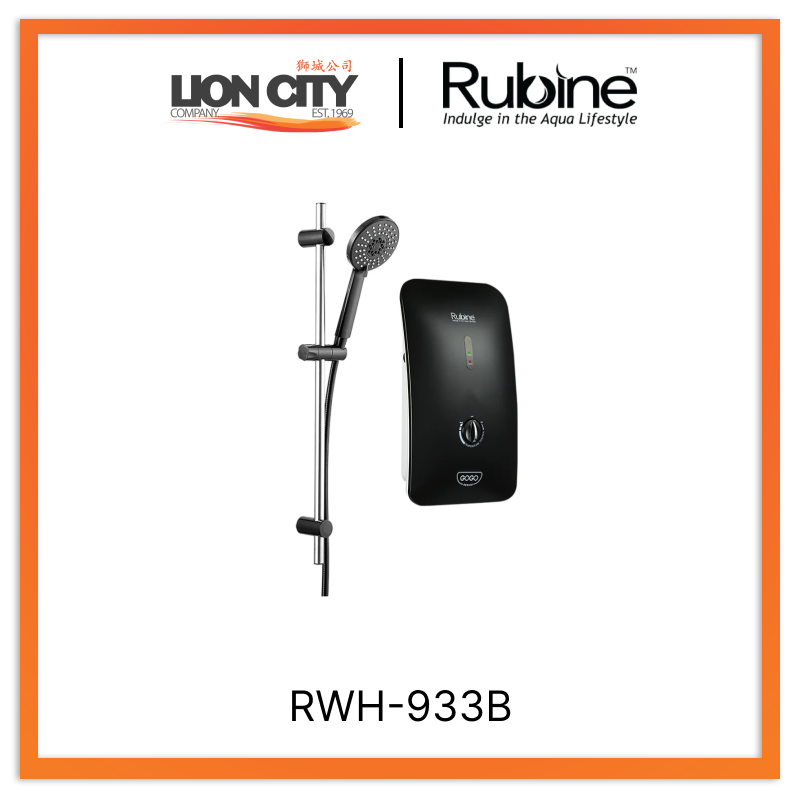 Rubine RWH 933 GOGO 933 Electric Instant Water Heater (Black or White)