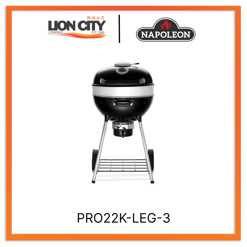 NAPOLEON PRO22K-LEG-3 Professional 22 Charcoal Kettle