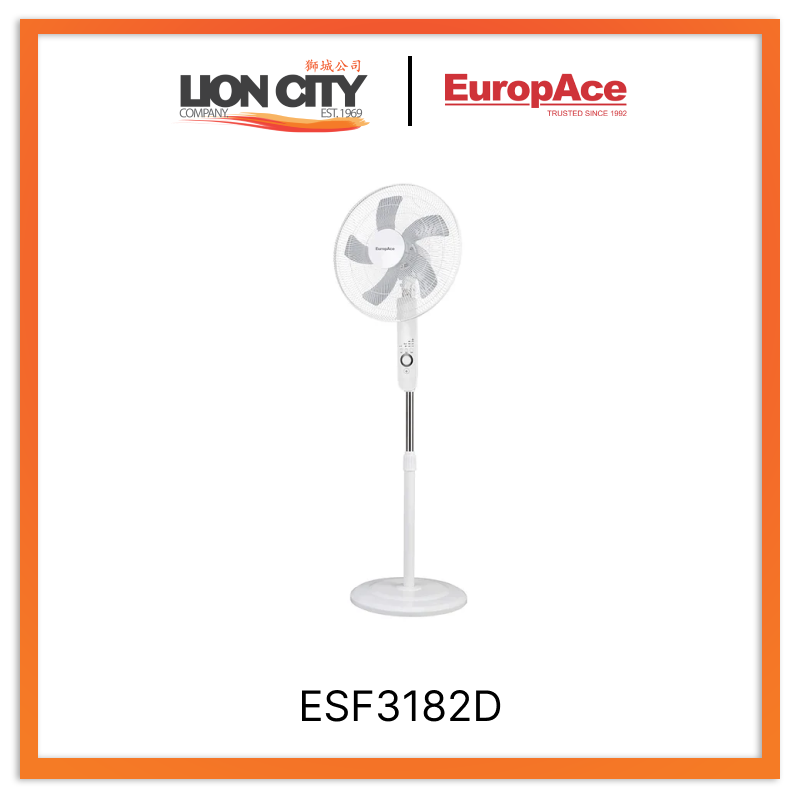 Europace ESF3182D 18" Digital Stand Fan With Remote