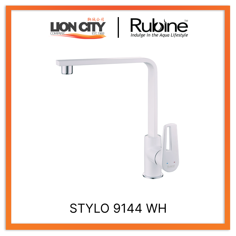 Rubine Sink Mixer STYLO 9144 WH White