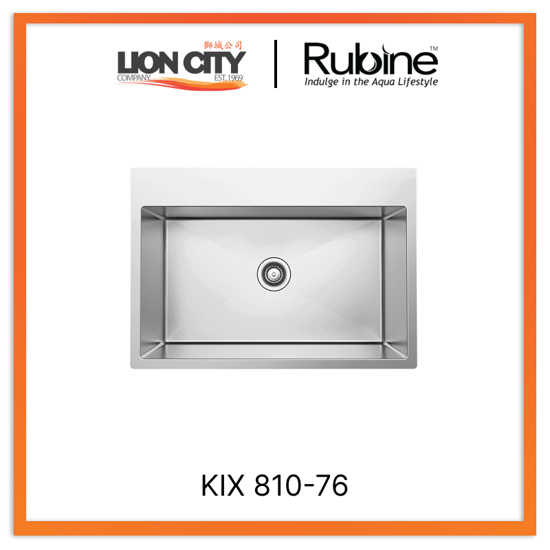 Rubine 1 Bowl Inset Stainless Steel Kitchen Sink KIX 810-76