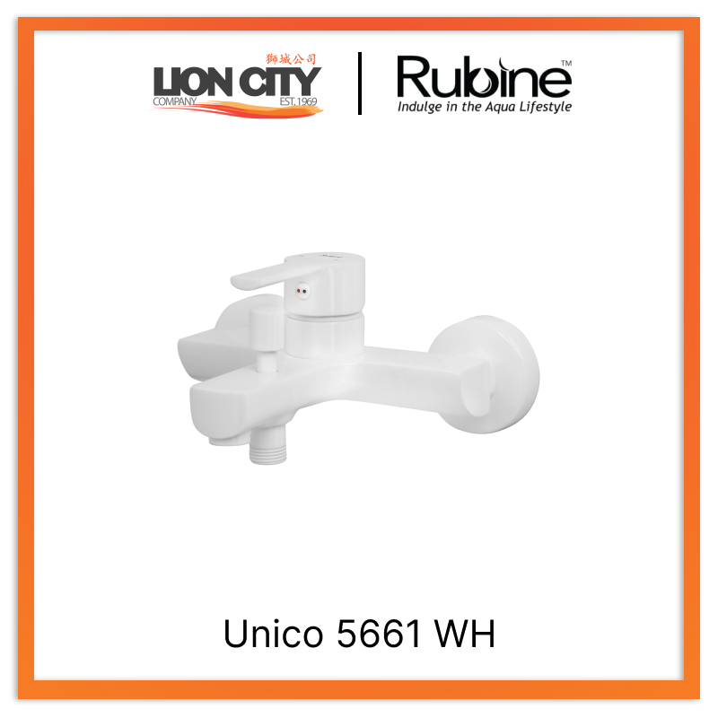 Rubine Unico 5661 WH Bath Mixer White