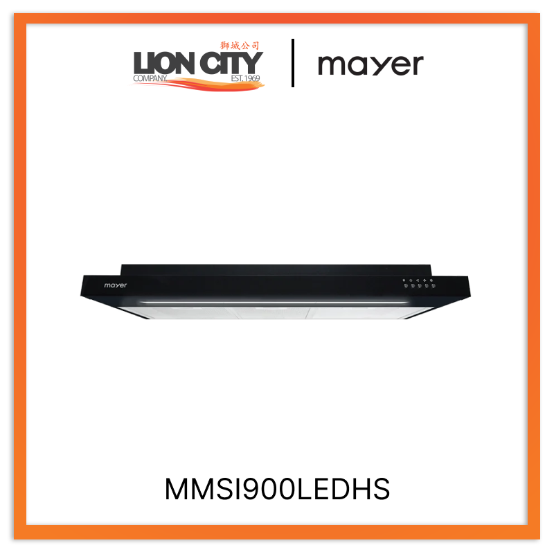 MAYER MMSI900LEDHS 90cm Semi-integrated Slimline Hood + Mayer MMGH892HE 86cm 2 Burner Gas Hob