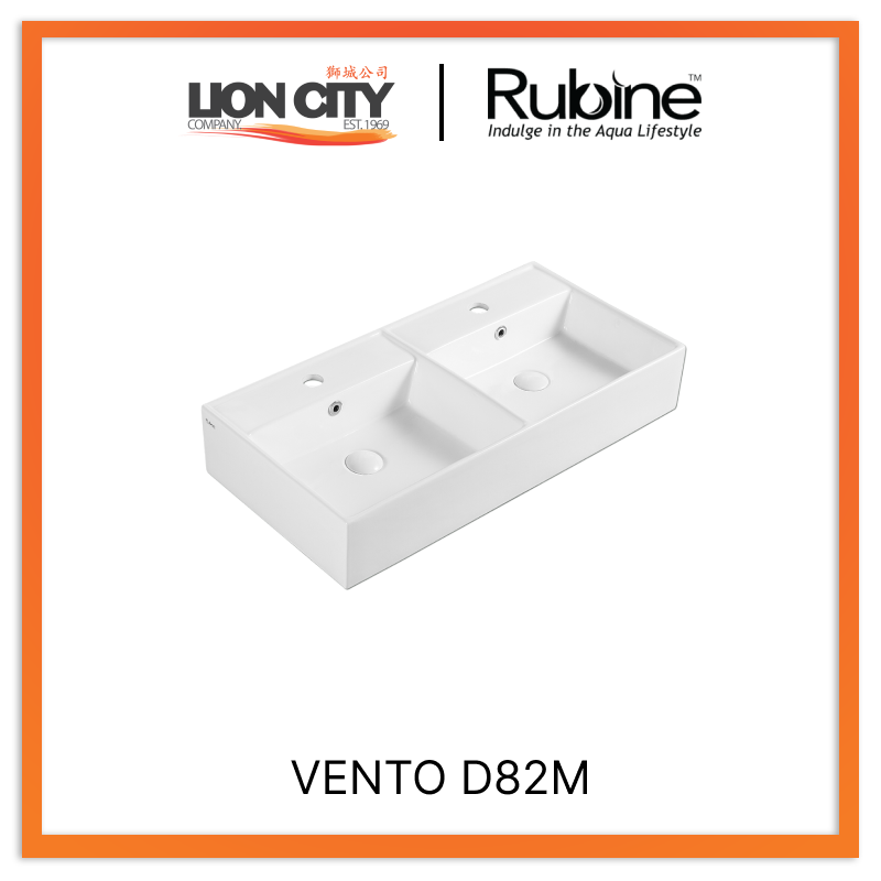 Rubine VENTO D82M Wall-Hung / Countertop Ceramic Basin
