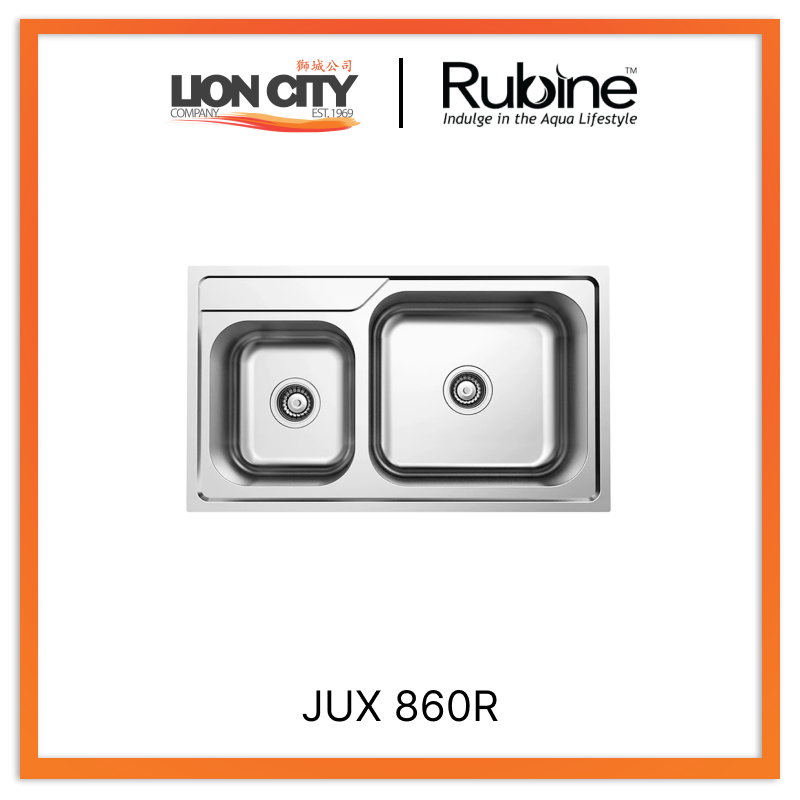 Rubine 1¾ Bowls Inset Stainless Steel Kitchen Sink JUX 860R