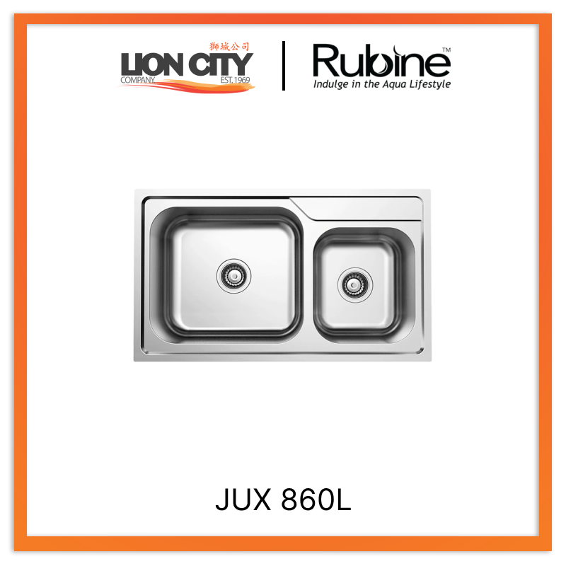 Rubine 1¾ Bowls Inset Stainless Steel Kitchen Sink JUX 860L