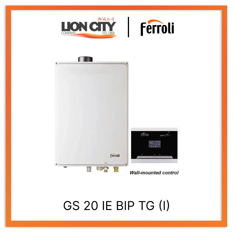 Ferroli GS 20 IE BIP TG (I) Indoor Preheat Gas Water Heater