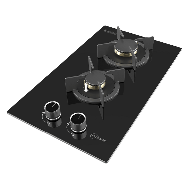 Mayer 30cm 2 Burner Glass Gas Hob MMGH230HI