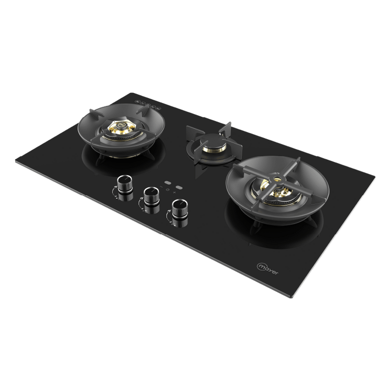 Mayer 88cm 3 Burner Glass Gas Hob MMGH388HI