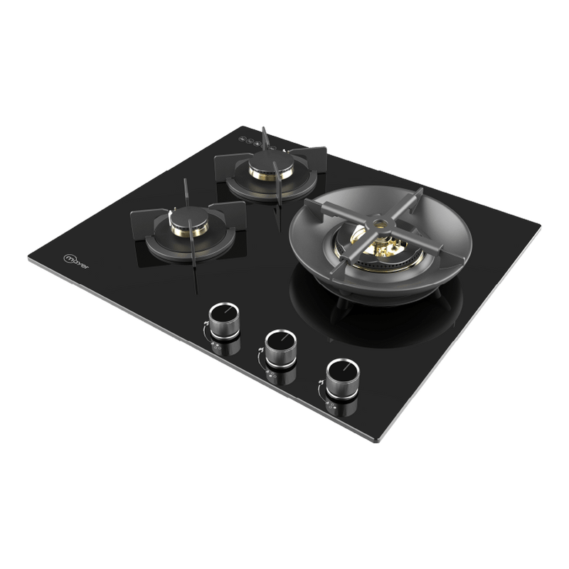 Mayer 60cm 3 Burner Glass Gas Hob MMGH360HI
