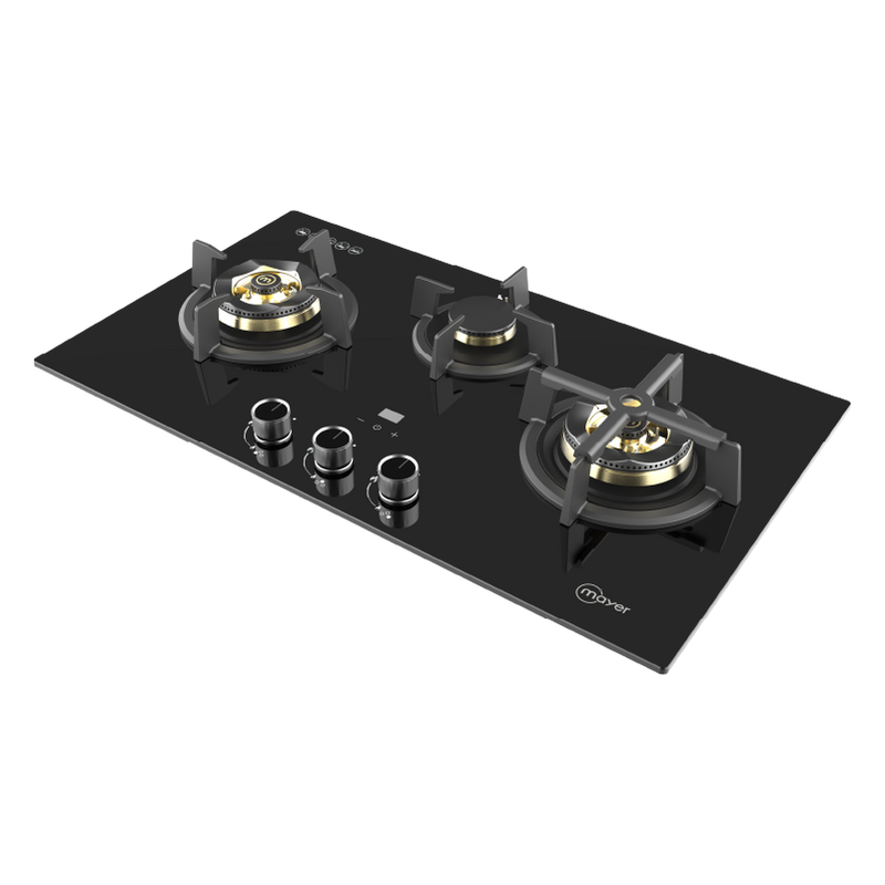 Mayer 78cm 3 Burner Glass Gas Hob MMGH3078HI
