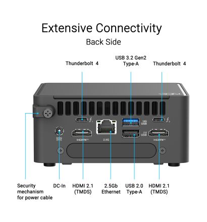 ASUS RNUC15CRHC500000I NUC 15 PRO Tall Intel Barebone 90AR00Q2-M00130 Mini PC
