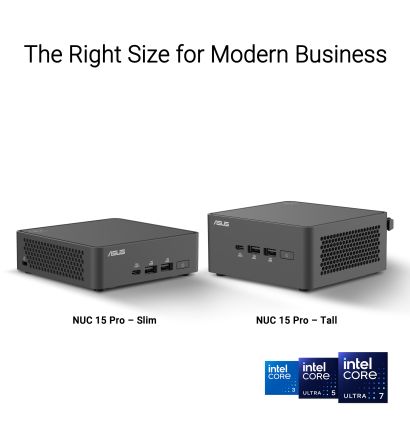 ASUS RNUC15CRHC700000I NUC 15 PRO Tall Intel Barebone 90AR00Q2-M00140 Mini PC C7-240H INTEL GRAPHICS Wi-Fi 7