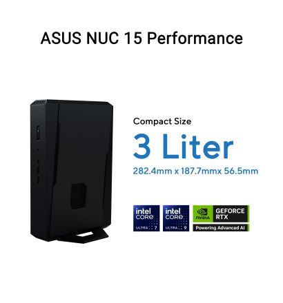 ASUS RNUC15JNK9X40000 NUC 15 Performance Intel Barebone 90AR00V1-M00050 Mini PC U9-275HX RTX5070