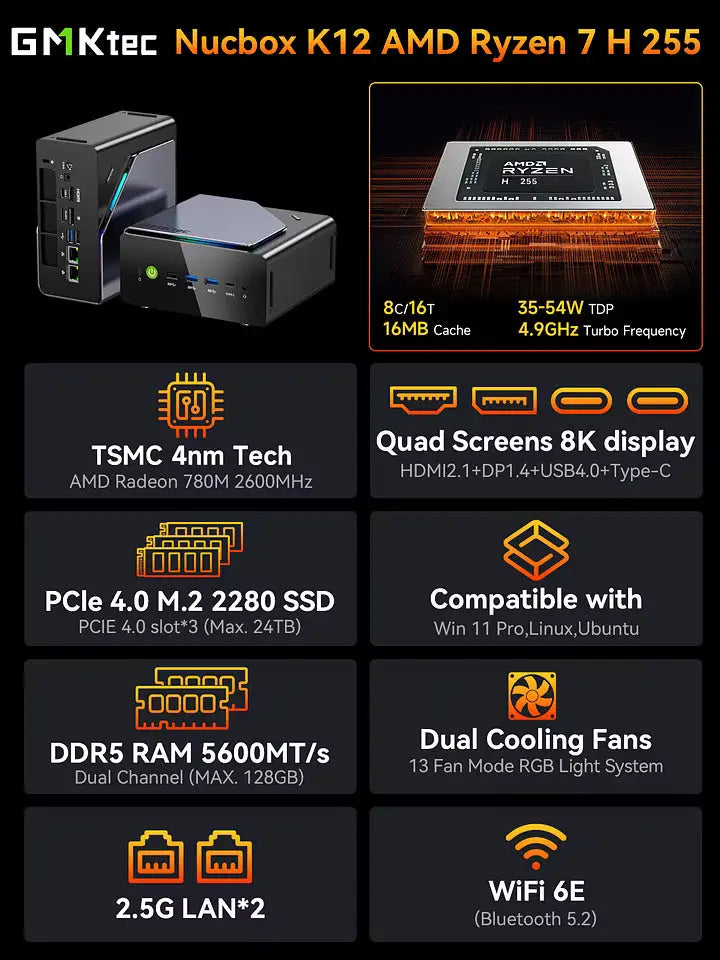 GMKtec NucBox K12 AMD Ryzen 7 Mini PC