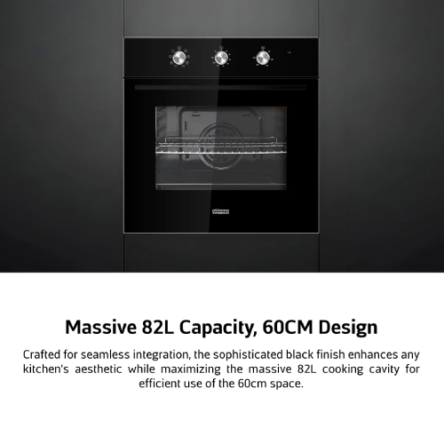 EuropAce EBO8821DBK 60cm 82L Built-In Oven (Touch Control)