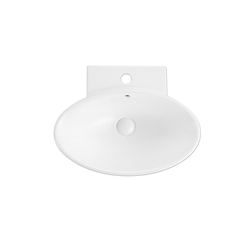 Rubine VENTO 53M Wall-Hung Oval Ceramic Basin