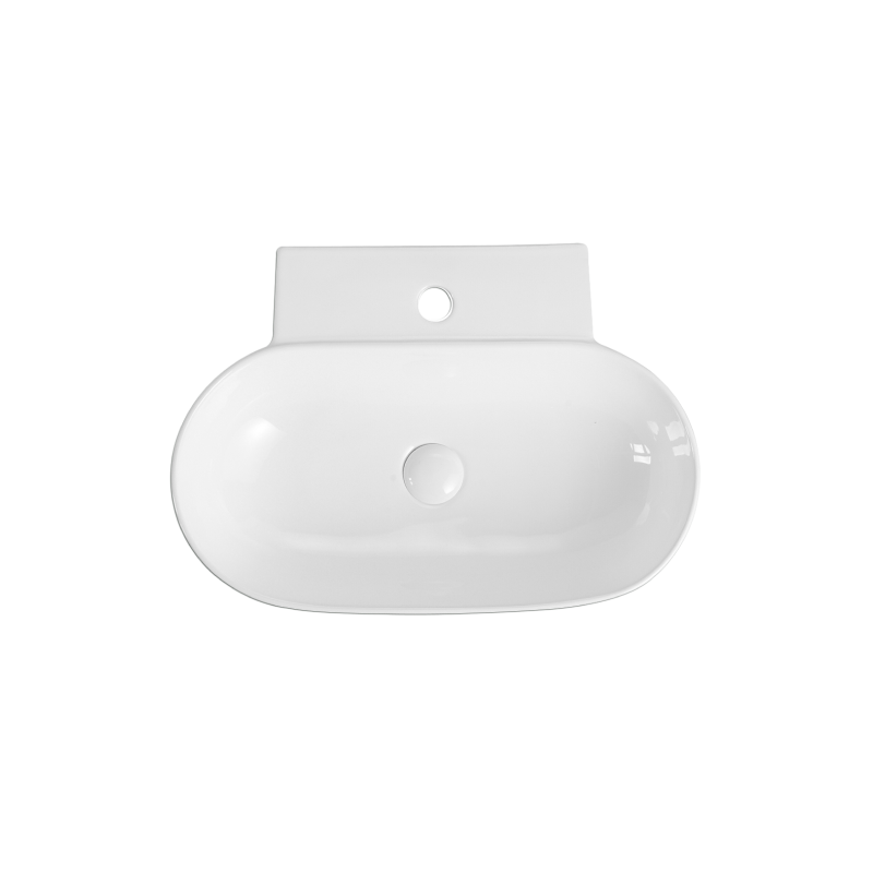 Rubine VENTO 55M Wall-Hung Oval Ceramic Basin