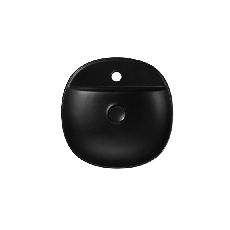 Rubine SPIN 40M-BK Countertop Round Ceramic Basin