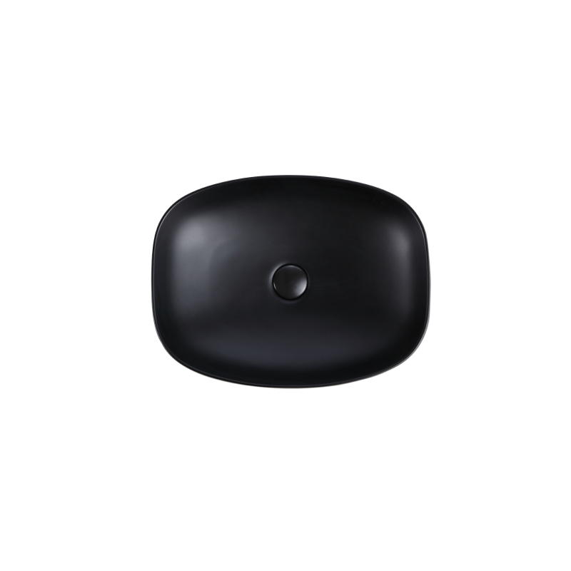 Rubine QTRO 50-BK Countertop Rectangular Ceramic Basin