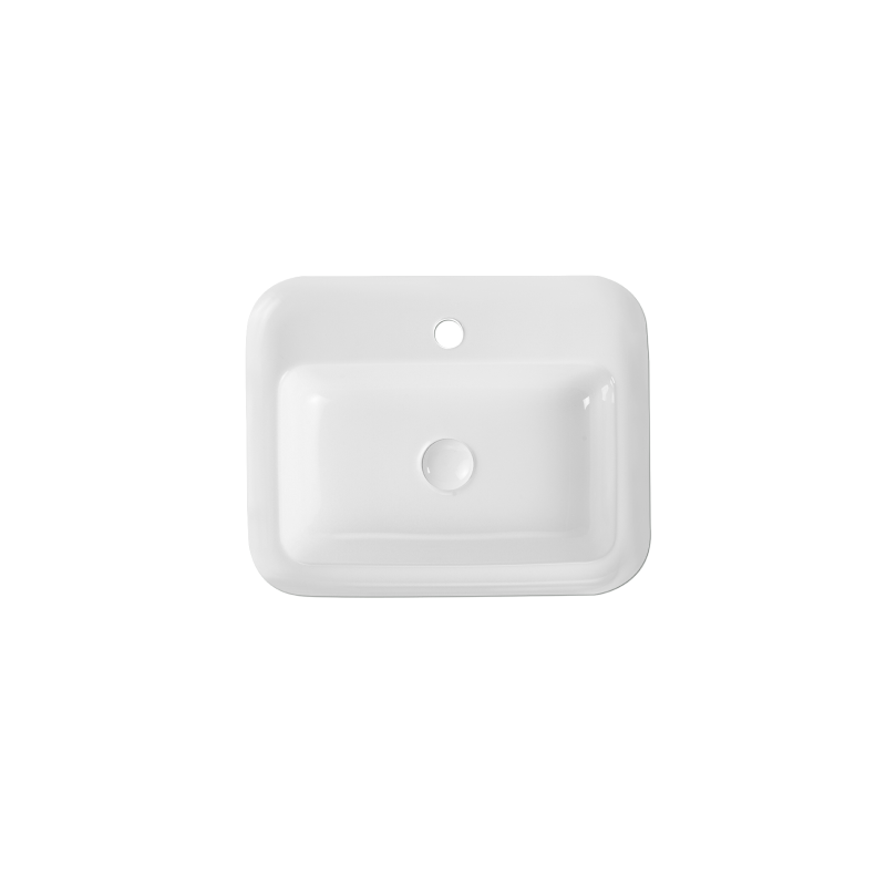 Rubine QTRO 51M Countertop Rectangular Ceramic Basin
