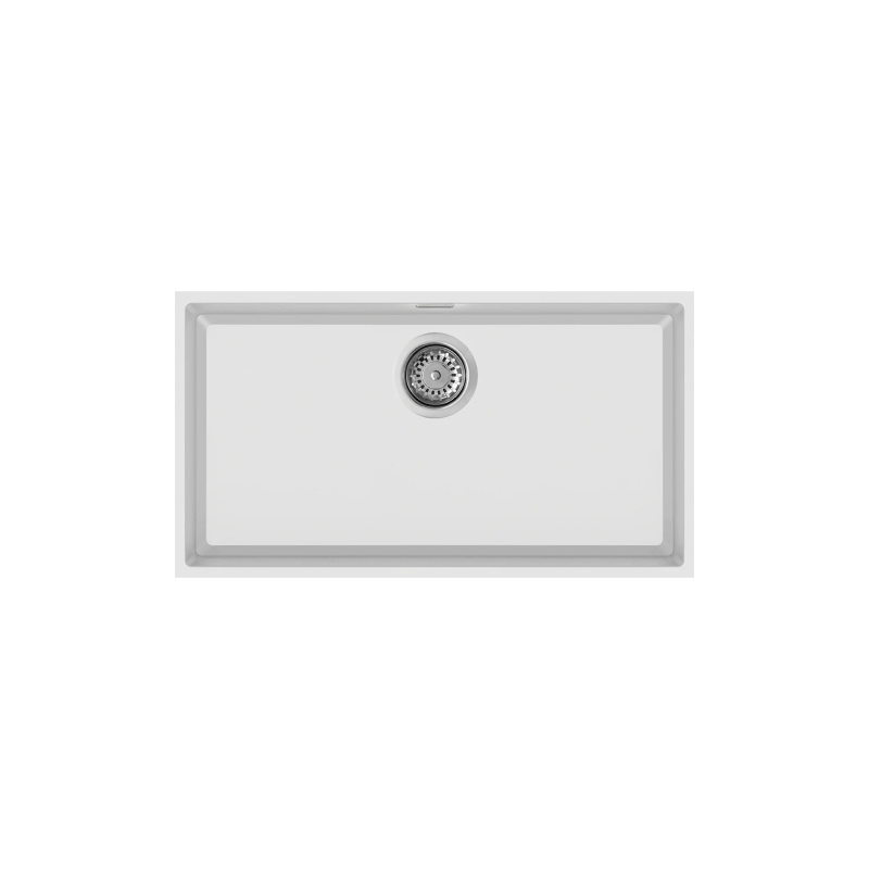 Rubine 1 Bowl Undermount Granite Kitchen Sink MEQ 810-76U WH