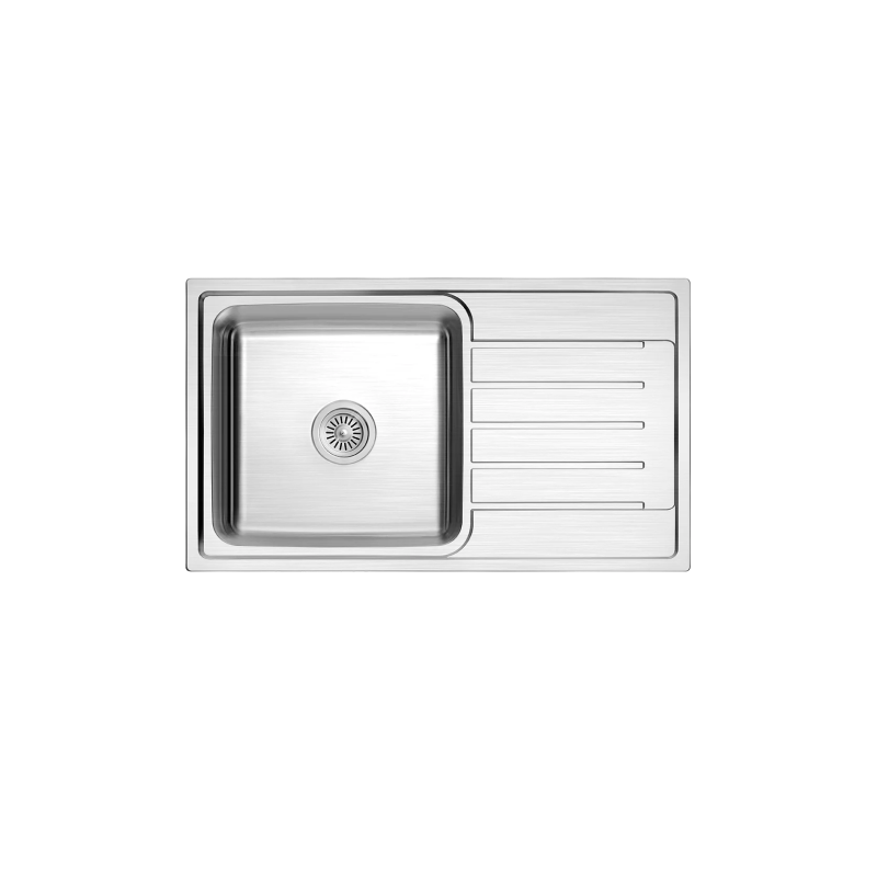 Rubine 1 Bowl + Drainer Inset Stainless Steel Kitchen Sink ZEX 811