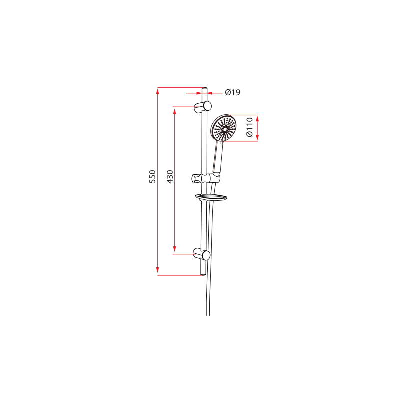 Rubine CHOCO 11B Instant Water Heater with Shower Set