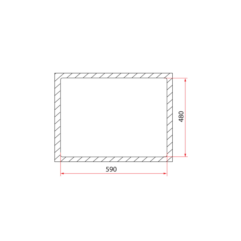 Rubine 1 Bowl Inset Granite Kitchen Sink MEQ 810-61 TI