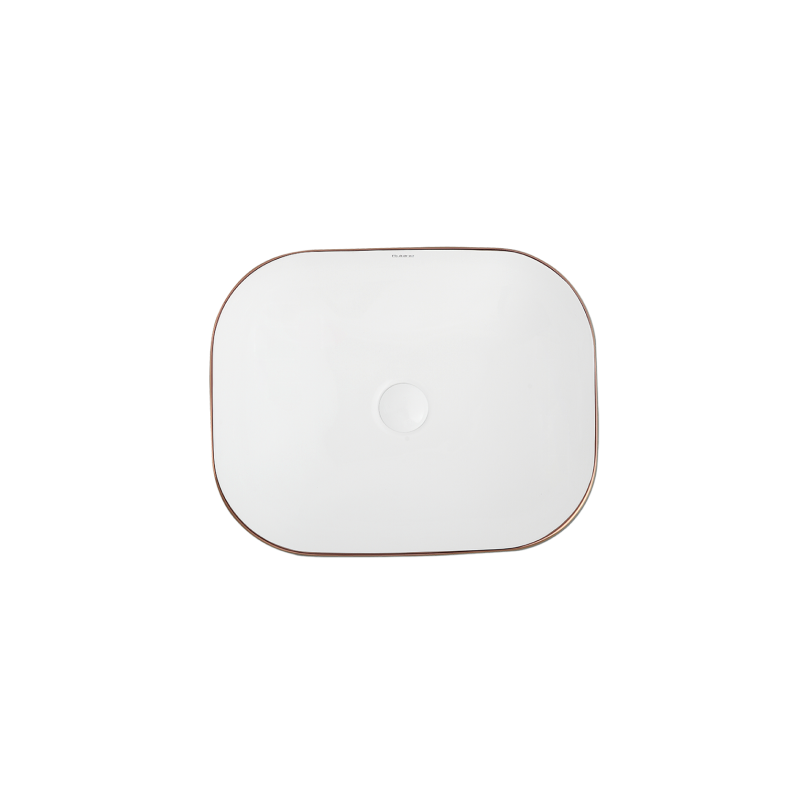 Rubine EVEA 50-BW Countertop Rectangular Ceramic Basin