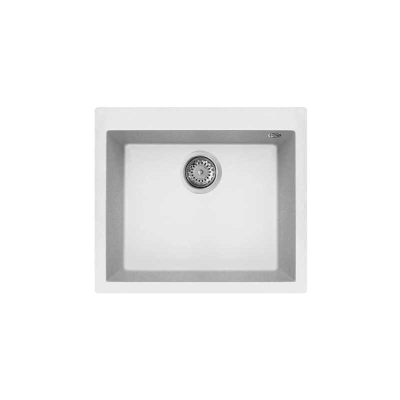 Rubine 1 Bowl Inset Granite Kitchen Sink MEQ 810-57 WH