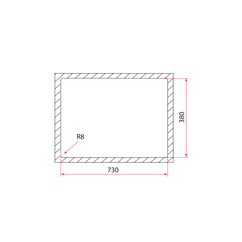 Rubine 1 Bowl Undermount Granite Kitchen Sink MEQ 810-76U TI