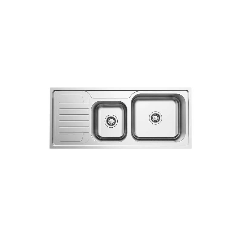 Rubine 1¾ Bowls + Drainer Inset Stainless Steel Kitchen Sink JUX 861L