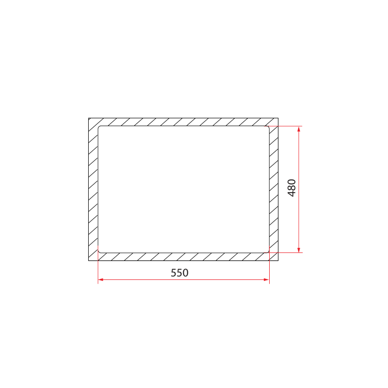 Rubine 1 Bowl Inset Granite Kitchen Sink MEQ 810-57 TI