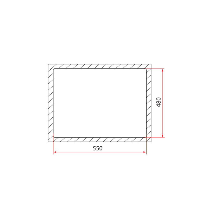 Rubine 1 Bowl Inset Granite Kitchen Sink MEQ 810-57 PB