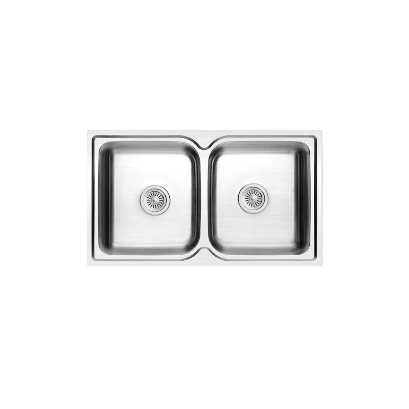 Rubine 2 Bowl Inset Stainless Steel Kitchen Sink ZEX 820