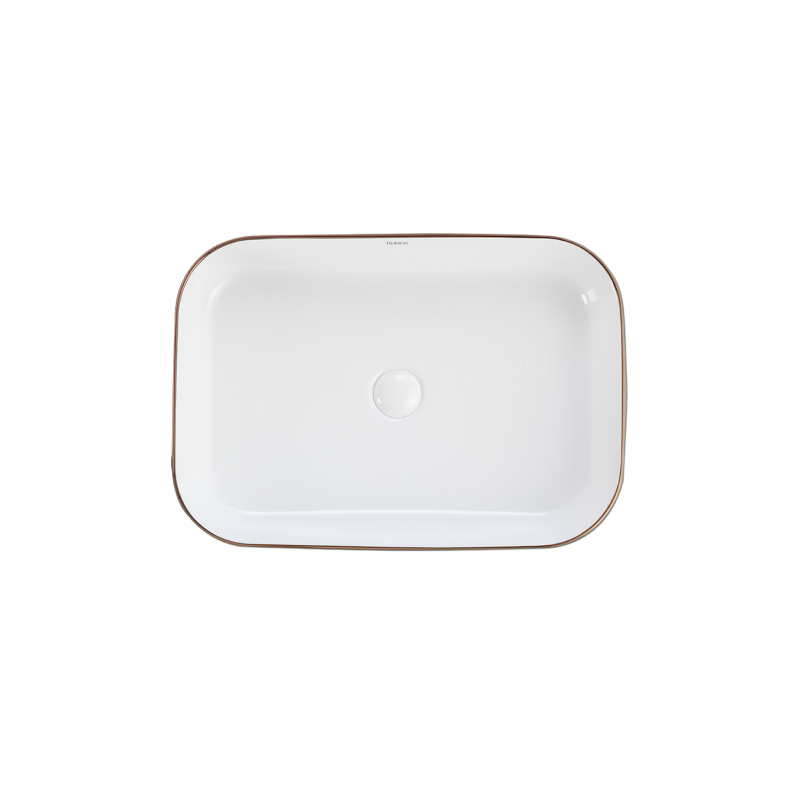 Rubine EVEA 60-BW Countertop Rectangular Ceramic Basin