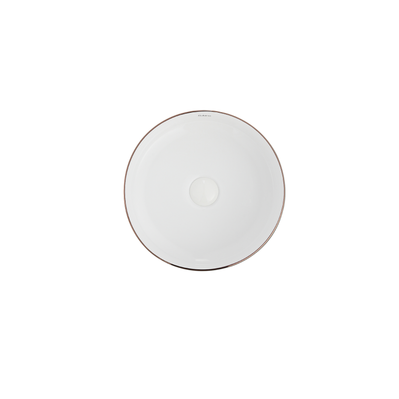 Rubine SPIN 36-BW Countertop Round Ceramic Basin