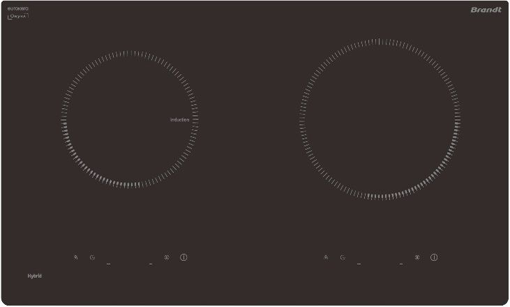 Brandt 75cm 2-Zone Hybrid Hob BPH6752B