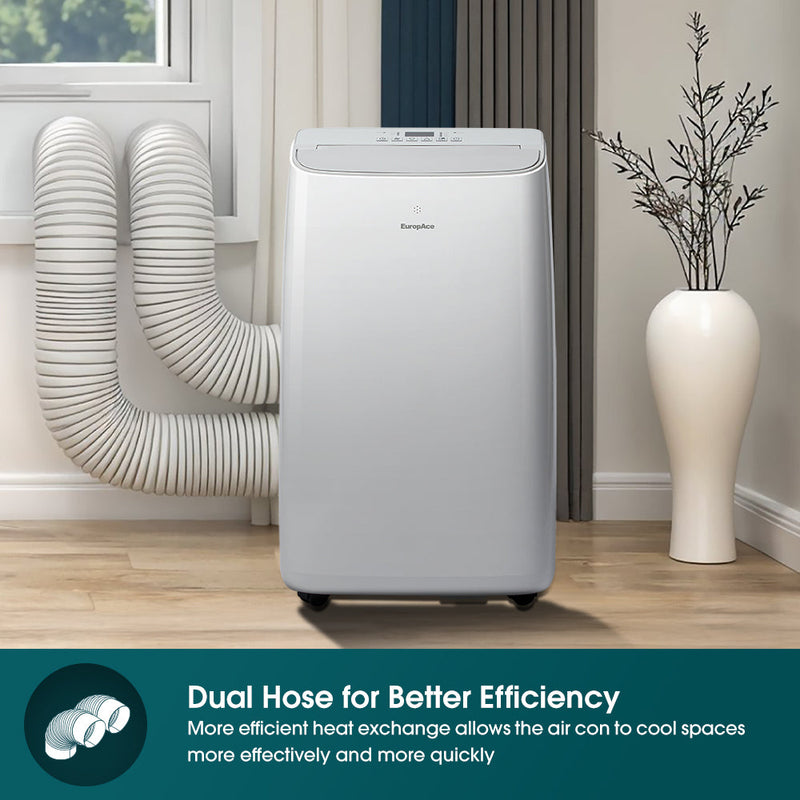 EuropAce EPAC13T3E 13,000 BTU Dual Hose Portable Aircon