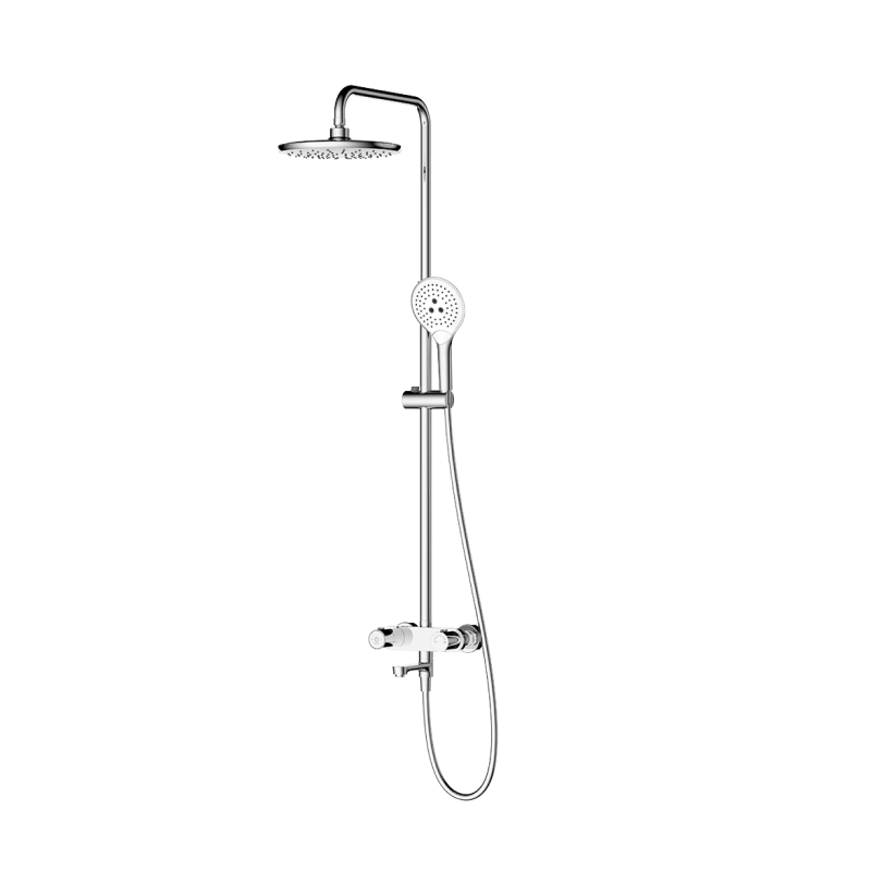 Rubine RSC-PUSHSTOP-R61-CH Pushstop Rainshower Column With Mixer (Chrome)