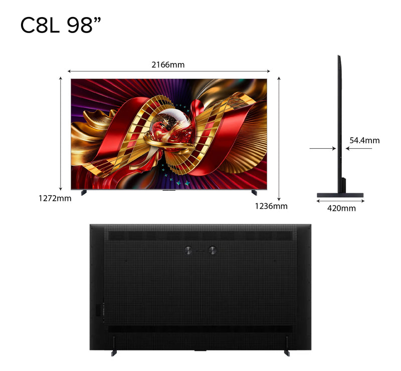TCL C8L Premium SQD-MiniLED 4K TV Super QLED HDR 6000nits